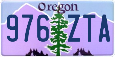 OR license plate 976ZTA