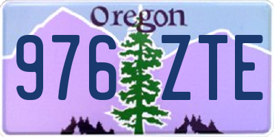 OR license plate 976ZTE