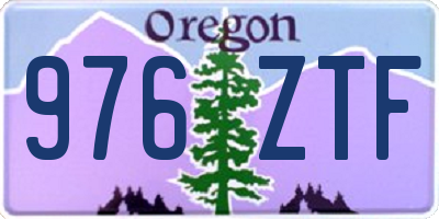 OR license plate 976ZTF