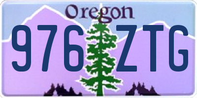 OR license plate 976ZTG