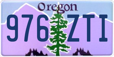 OR license plate 976ZTI