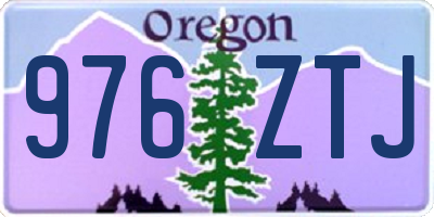 OR license plate 976ZTJ