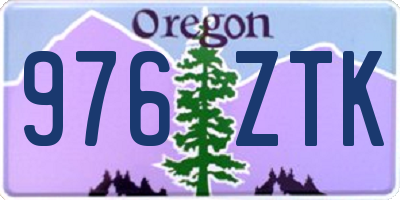OR license plate 976ZTK