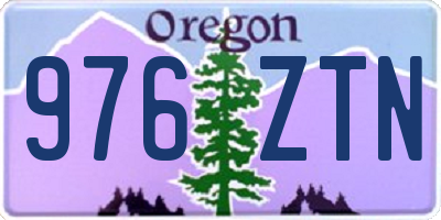 OR license plate 976ZTN