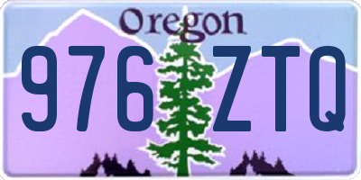 OR license plate 976ZTQ