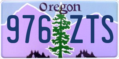OR license plate 976ZTS