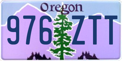 OR license plate 976ZTT