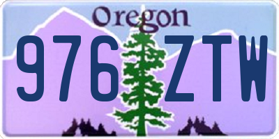 OR license plate 976ZTW