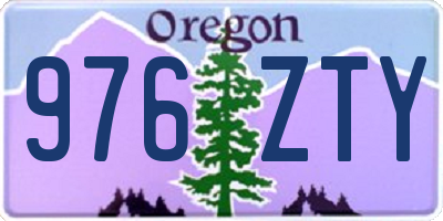 OR license plate 976ZTY