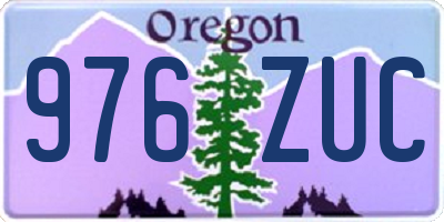 OR license plate 976ZUC