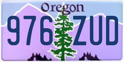 OR license plate 976ZUD