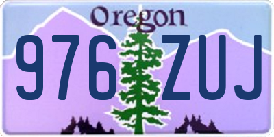 OR license plate 976ZUJ