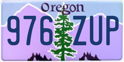 OR license plate 976ZUP