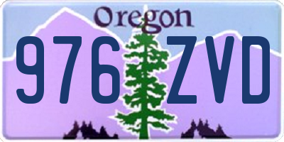 OR license plate 976ZVD