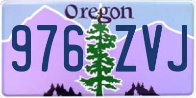 OR license plate 976ZVJ