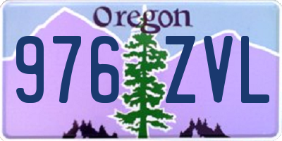OR license plate 976ZVL