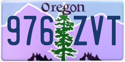 OR license plate 976ZVT