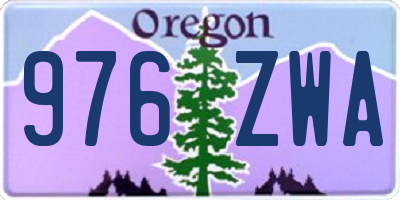 OR license plate 976ZWA