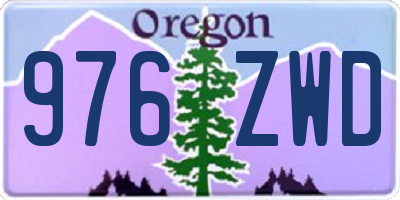 OR license plate 976ZWD