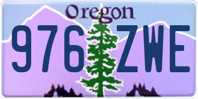 OR license plate 976ZWE