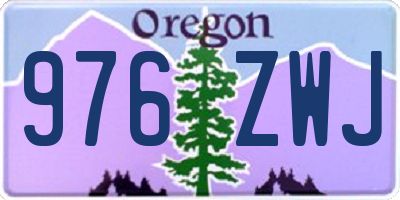 OR license plate 976ZWJ