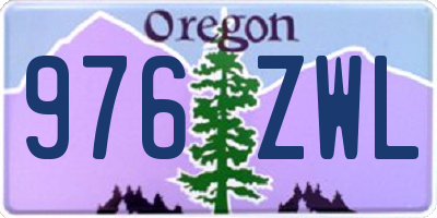 OR license plate 976ZWL