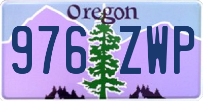 OR license plate 976ZWP