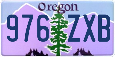 OR license plate 976ZXB