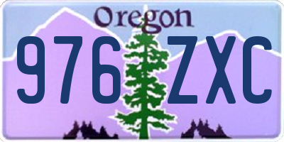 OR license plate 976ZXC