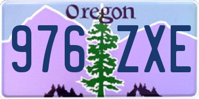 OR license plate 976ZXE