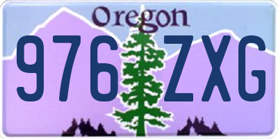 OR license plate 976ZXG