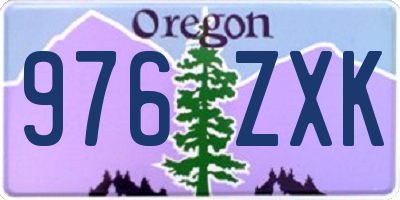 OR license plate 976ZXK