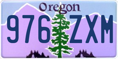OR license plate 976ZXM