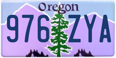 OR license plate 976ZYA