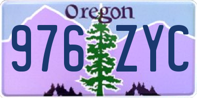 OR license plate 976ZYC