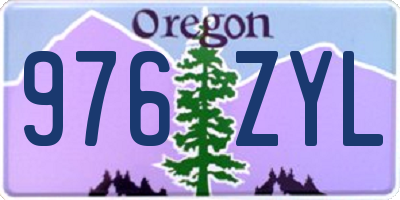 OR license plate 976ZYL