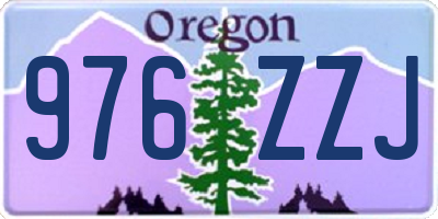 OR license plate 976ZZJ