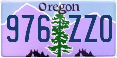 OR license plate 976ZZO