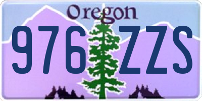 OR license plate 976ZZS