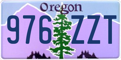 OR license plate 976ZZT