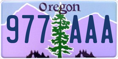 OR license plate 977AAA