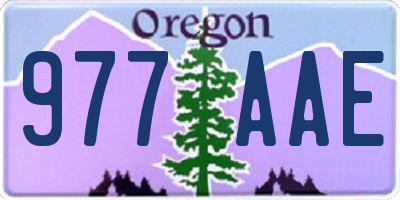 OR license plate 977AAE