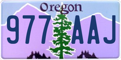 OR license plate 977AAJ