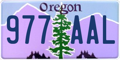 OR license plate 977AAL