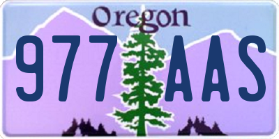 OR license plate 977AAS
