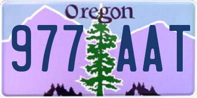 OR license plate 977AAT