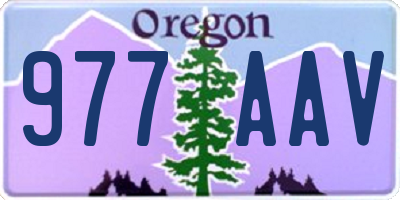 OR license plate 977AAV
