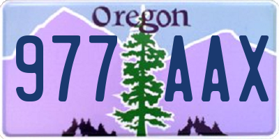 OR license plate 977AAX