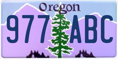 OR license plate 977ABC