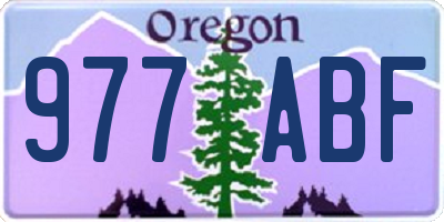 OR license plate 977ABF